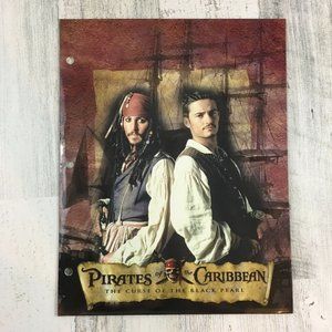 Disney Pirates of the Caribbean Jack Sparrow 3 Hole Folder Curse Black Pearl